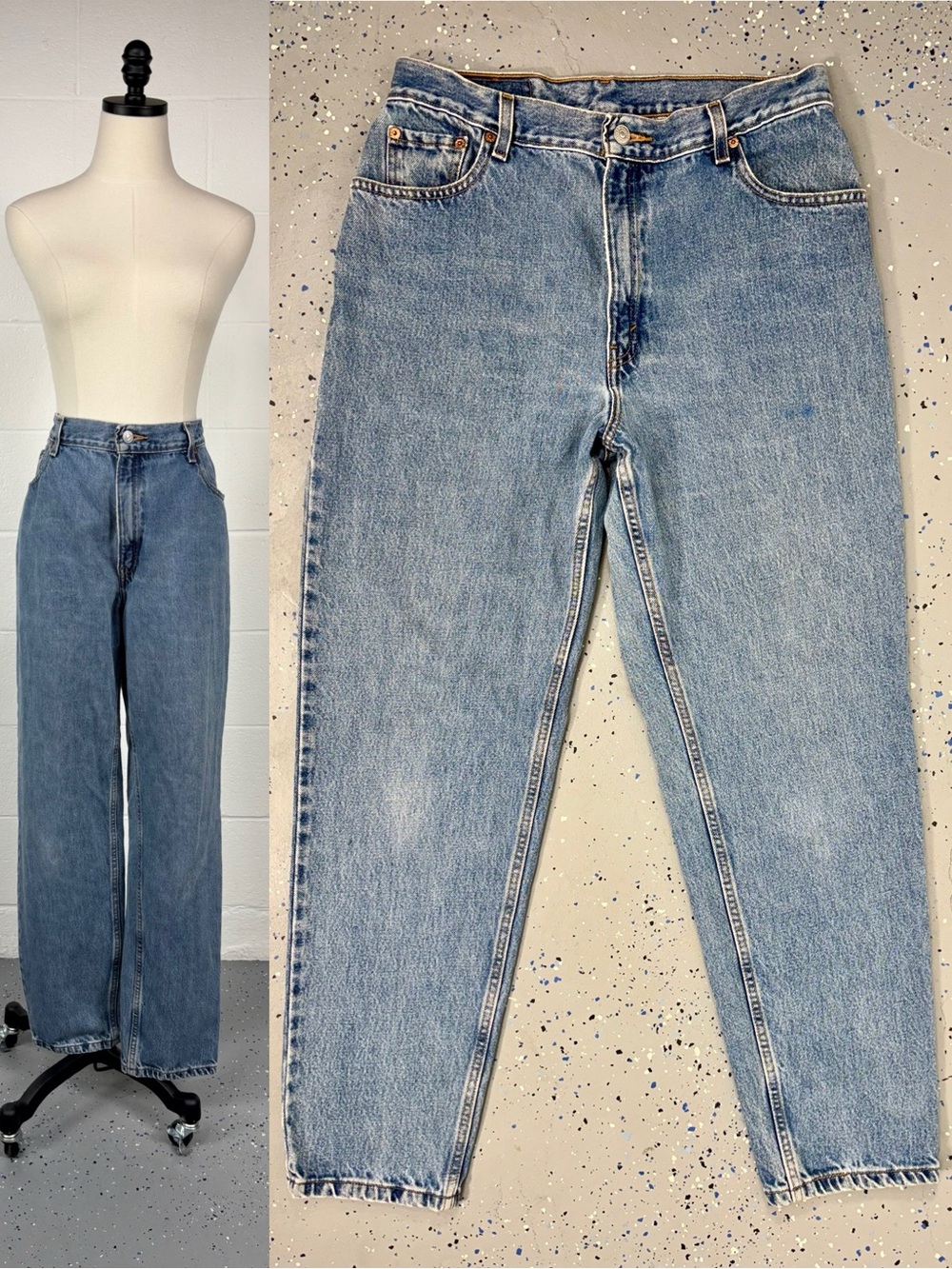 Vintage Y2K Levi's 550 Mom Jeans Relaxed Fit Tapered Leg High Rise 14 32X30